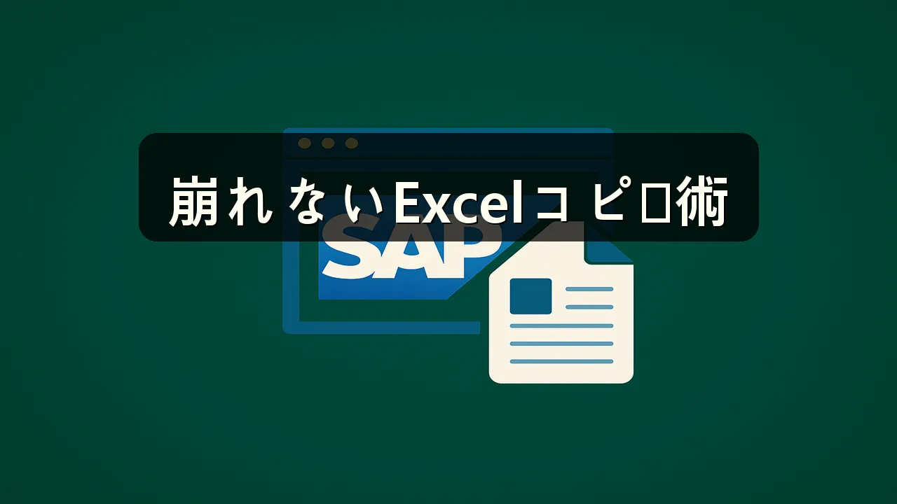 エクセル 表 書式が崩れないコピー＆ペースト方法