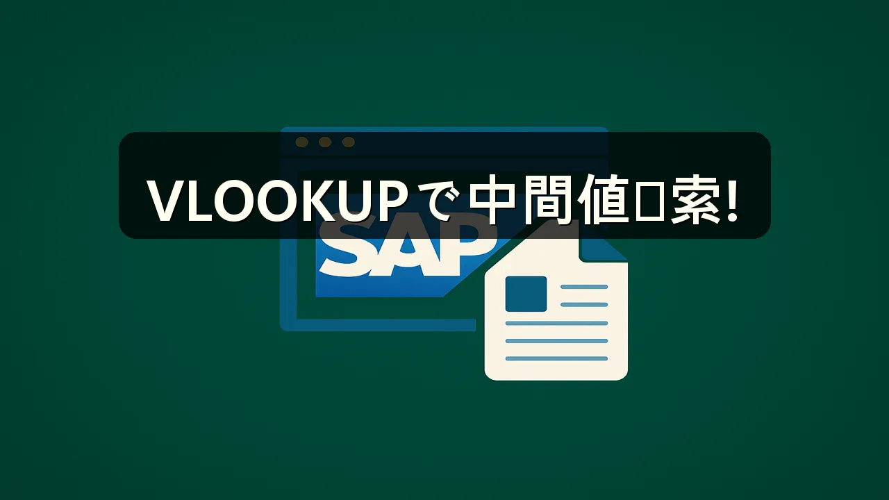VLOOKUPで中間の値を検索する方法