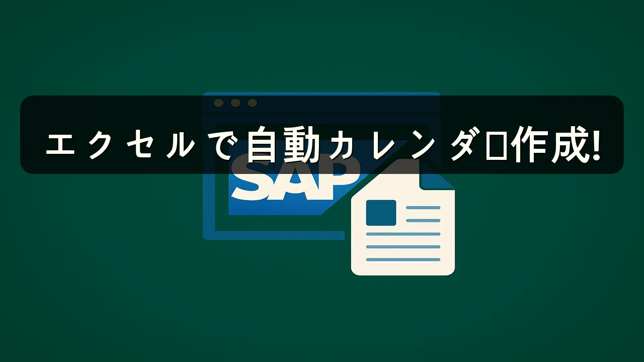 エクセル 自動カレンダーを作成する方法