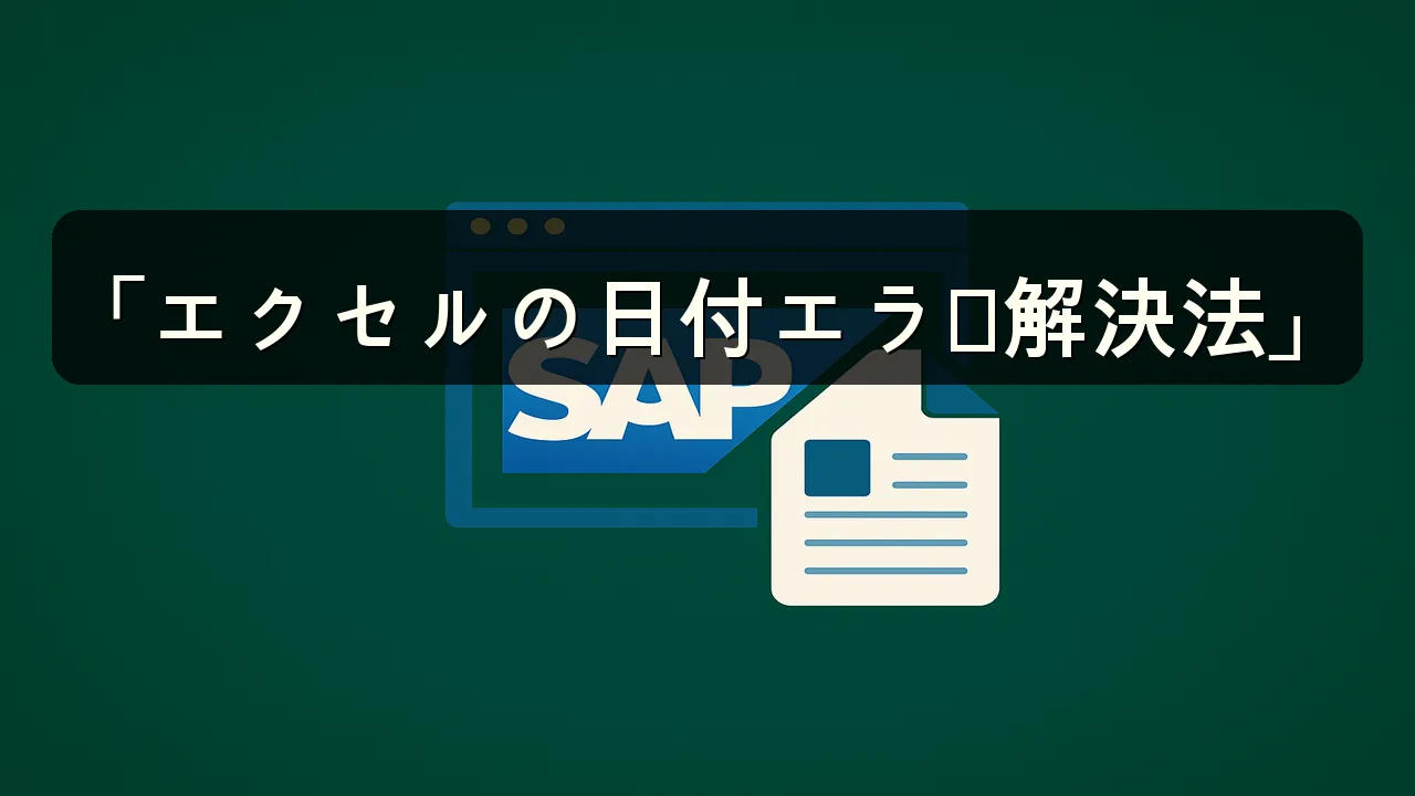 エクセル 日付エラー「#VALUE!」の原因と対処法