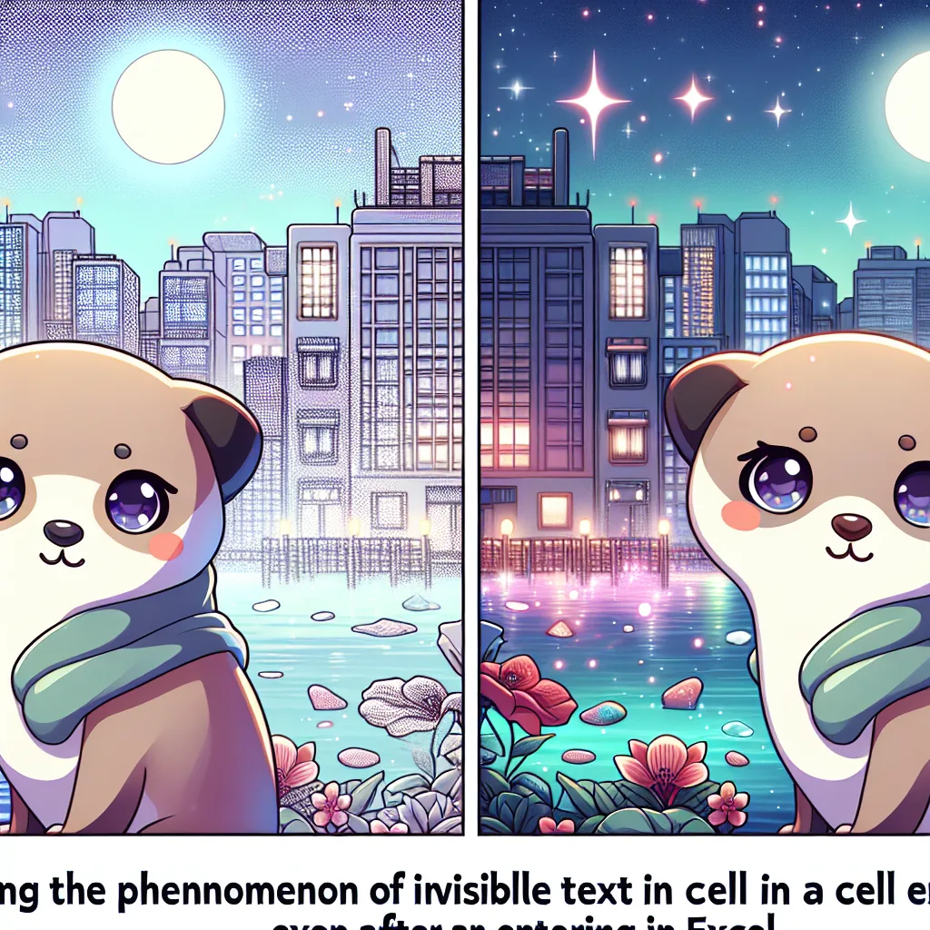 엑셀 입력해도 셀에 글자가 안 보이는 현상 해결하기